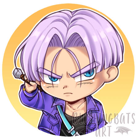 Pinback buttons for voice actor Eric Vale - Trunks from Dragon Ball