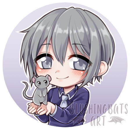 Pinback buttons for voice actor Eric Vale - Yuki Sohma from Fruits Basket